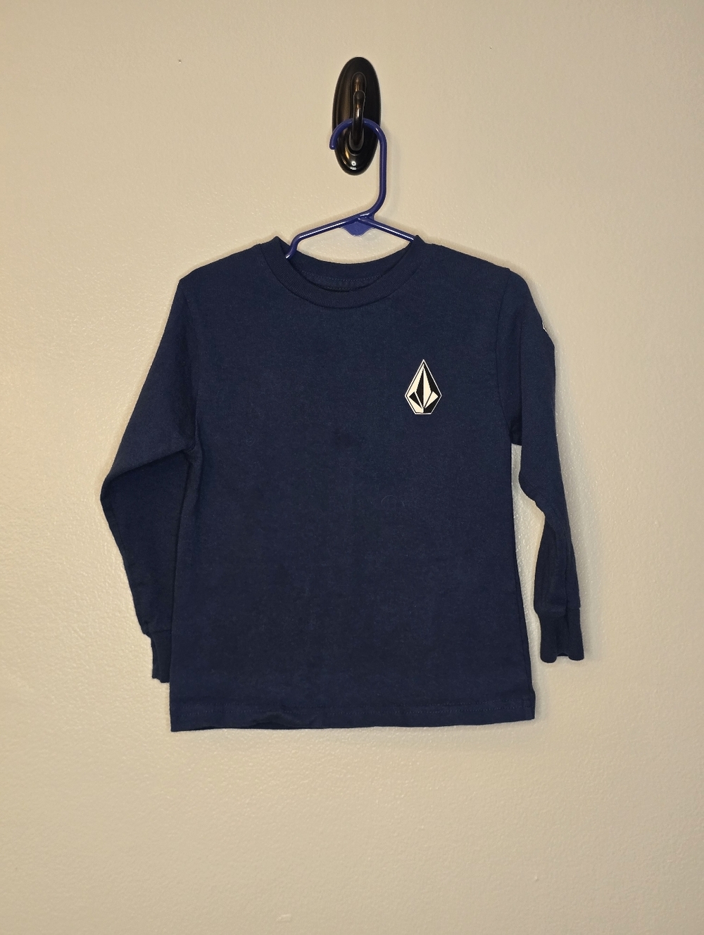 Volcom Kids Navy Long Sleeve Logo Tee